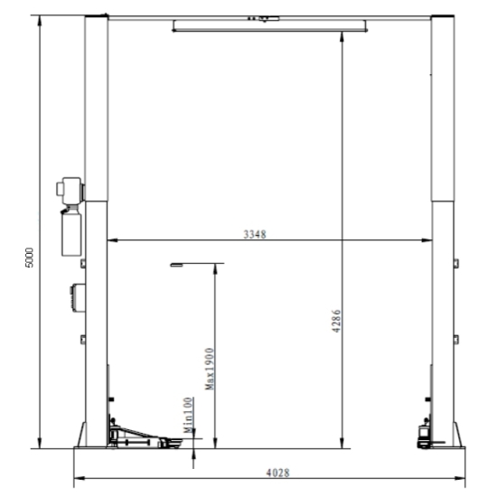 Podnośnik 2-kolumnowy Bestlift 255GE B5